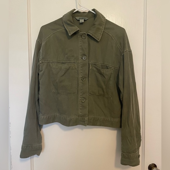 Old Navy Cropped Chore Jacket - Green - M - Picture 1 of 7